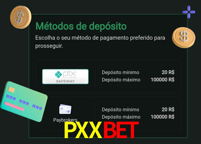 O cassino PXXbet oferece uma grande variedade de métodos de pagamento