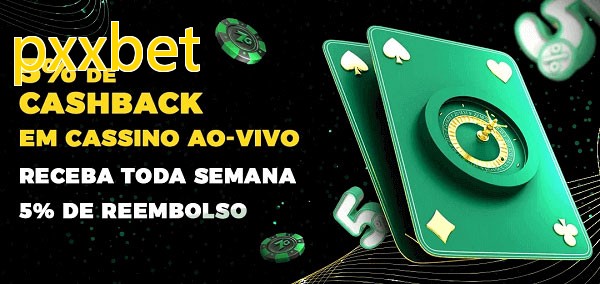 Promoções do cassino ao Vivo pxxbet